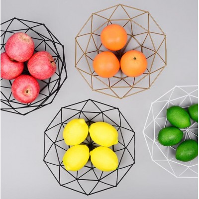 Metal fruit basket Iron fruit basket creative living room household snack basket