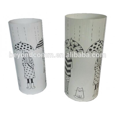 Nice style cylinder indoor round iron umbrella stand /customized umbrella holder