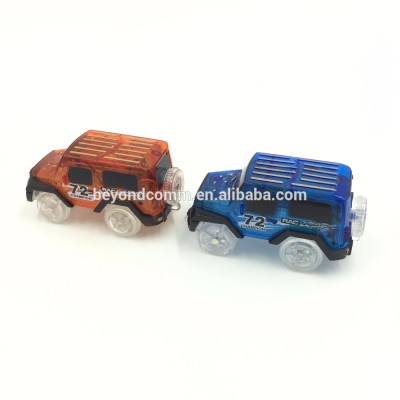 Track electric 3LED light-up mini toy car/ battery operated mini toy track cars