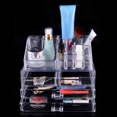 Plastic cosmetics / jewelry storage organizer